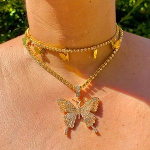 Gold Butterfly Necklace 🦋